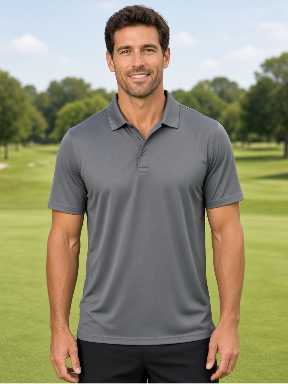 Puma Men's Icon Performance Golf Polo Shirt - Gray Small NWT